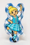 A Wee Highland Dancer™ – Aqua Tartan – Choice of Hair Colour