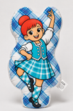 A Wee Highland Dancer™ – Aqua Tartan – Choice of Hair Colour