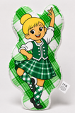 A Wee Highland Dancer™ – Green Tartan – Choice of Hair Colour