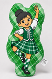 A Wee Highland Dancer™ – Green Tartan – Choice of Hair Colour