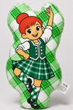 A Wee Highland Dancer™ – Green Tartan – Choice of Hair Colour
