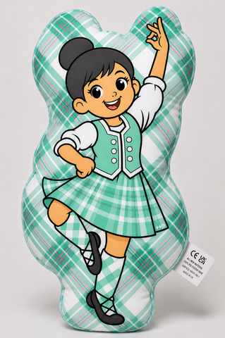A Wee Highland Dancer™ – Mint Tartan – Choice of Hair Colour