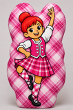 A Wee Highland Dancer™ – Pink Tartan – Choice of Hair Colour