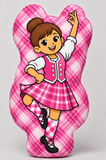 A Wee Highland Dancer™ – Pink Tartan – Choice of Hair Colour