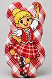 A Wee Highland Dancer™ – Red Tartan – Choice of Hair Colour
