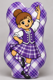 A Wee Highland Dancer™ – Purple Tartan – Choice of Hair Colour