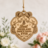 Best Highland Dance Nana Ever Wooden Keepsake (Girl & Nana)
