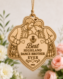 Best Highland Dance Brother Ever Wooden Keepsake (Boy & Boy)