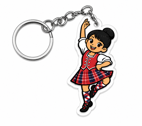 Highland Dancer KeyRing -Free p&p in UK - Discount on multiple buys