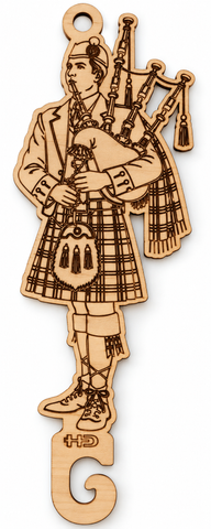 The Highland Piper Boy  – Santa Stocking Hanger