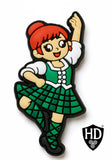 Dancer (Green Kilt / Red Hair)  - Shoe Charm  Free p&p in the UK
