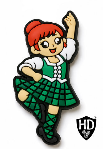Dancer (Green Kilt / Red Hair)  - Shoe Charm  Free p&p in the UK