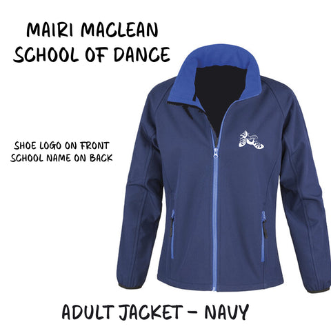Mairi Maclean School of Dance Soft Shel ADULT Jacket - FREE p&p