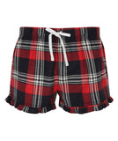 Tartan Frill PJ Shorts - Navy/Red - Ladies SALE