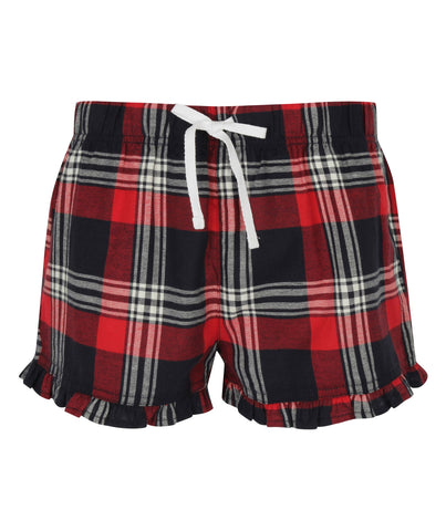 Tartan Frill PJ Shorts - Navy/Red - Ladies SALE