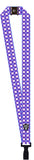 HD Purple/Blue Gigha Sky Tartan - Lanyard with Card Holder