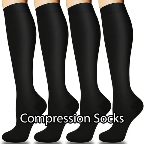 White Compression Socks