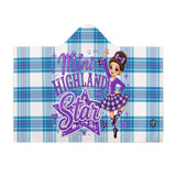 Kids Cosy Tartan Hooded Blanket  Free p&p Worldwide