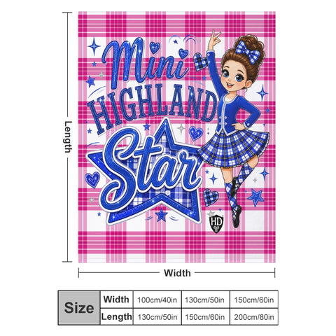 Highland Dancer Blanket - Free p&p Worldwide