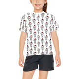 Big Girls' All Over Print Crew Neck T-Shirt(T40-2)