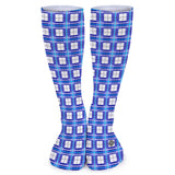 ✨ 'Cumbrae Sky' Tartan Knee Length Happy Tartan® Kids Socks (1 Pairs)✨
