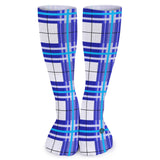 ✨'Cumbrae Sky' Tartan Knee Length Happy Tartan® Kids Socks (1 Pairs)✨