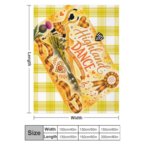 Highland Dancer Blanket - Free p&p Worldwide