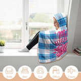 Kids Cosy Tartan Hooded Blanket  Free p&p Worldwide