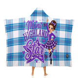 Kids Cosy Tartan Hooded Blanket  Free p&p Worldwide