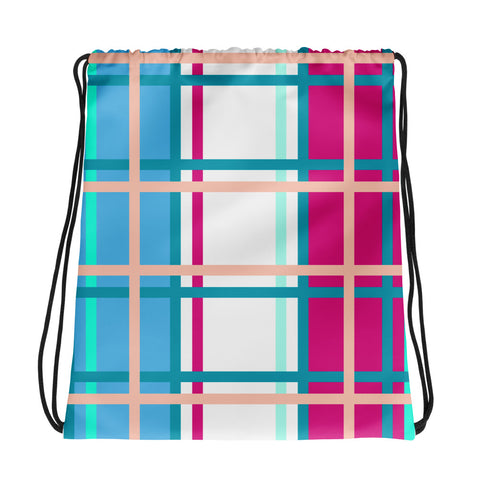 Modern Tartan Drawstring bag