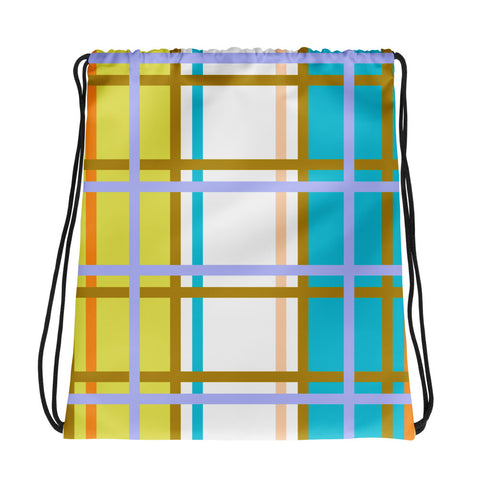 Modern Tartan Drawstring bag