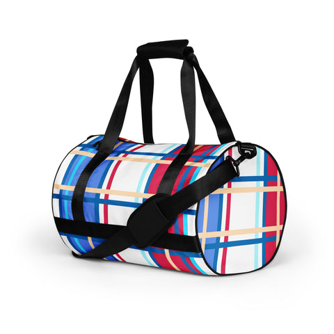 Modern Tartan gym bag