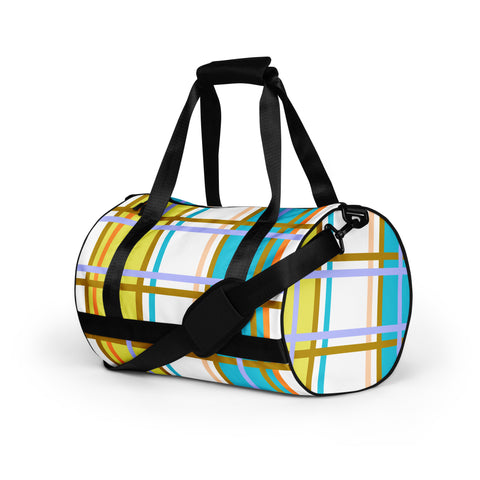 Modern Tartan gym bag