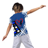 Tartan Kids crew neck t-shirt (boy dancer on the back)