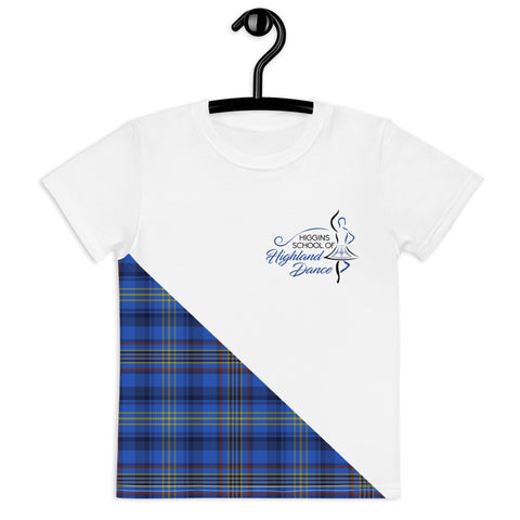 HIGGINS SCHOOL OF HIGHLAND DANCE Kids crew neck t-shirt