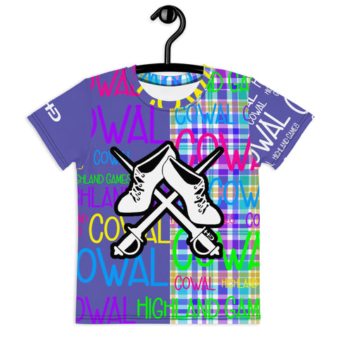 COWAL HIGHLAND DANCE KIDS CREW NECK T-SHIRT - FREE p&p Worldwide