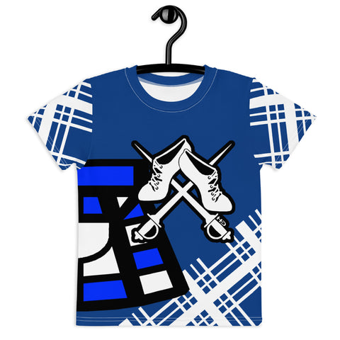 Tartan Kids crew neck t-shirt (boy dancer on the back) - FREE p&p Worldwide