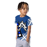 Tartan Kids crew neck t-shirt (boy dancer on the back) - FREE p&p Worldwide