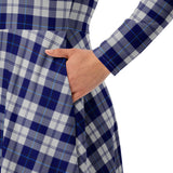Clan Cunningham Dress Blue Tartan long sleeve midi dress - Free p&p - Free p&p Worldwide