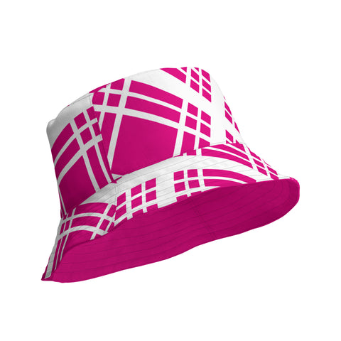 Pink Tartan Reversible bucket hat
