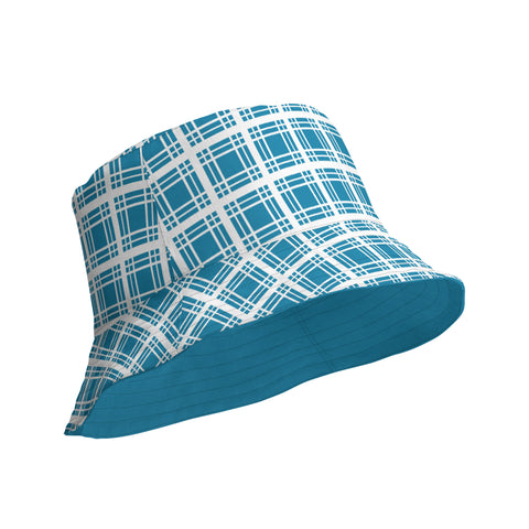 Blue Tartan Reversible bucket hat