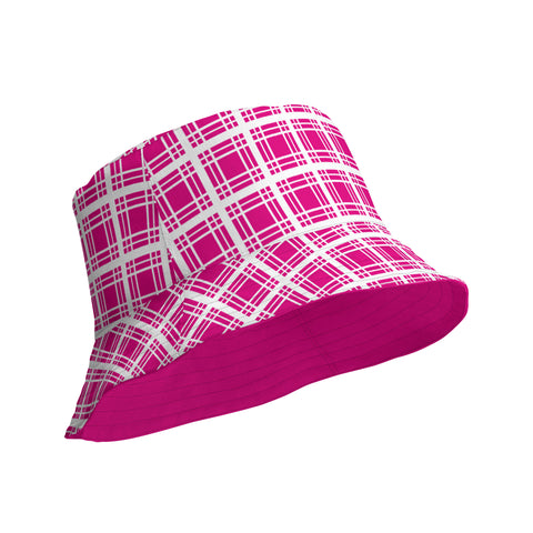 Pink Tartan Reversible bucket hat