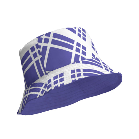 Purple Tartan Reversible bucket hat