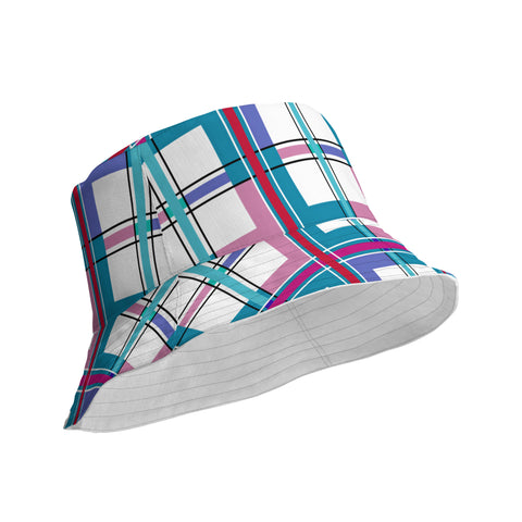 Belle Pink Tartan Reversible bucket hat