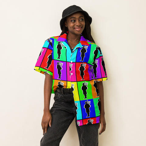 The Highland Piper Unisex button shirt