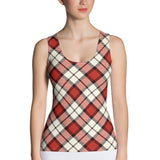 Ladies Red Tartan Vest Top - Free p&p Worldwide