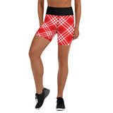 Yoga Shorts Ladies - Tartan Yoga Shorts - Free p&p Worldwide
