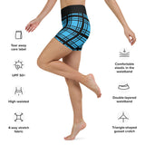 Yoga Shorts Ladies - Tartan Yoga Shorts - Free p&p Worldwide