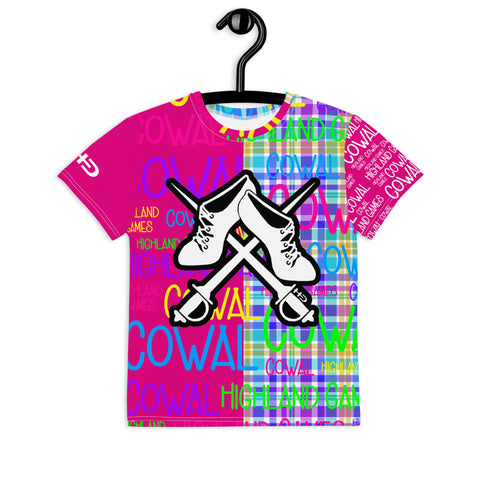 COWAL HIGHLAND DANCE YOUTH CREW NECK T-SHIRT #6a - FREE p&p Worldwide