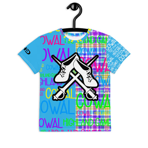 COWAL HIGHLAND DANCE YOUTH CREW NECK T-SHIRT #4b - FREE p&p Worldwide